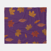 カスタムな色で写真紅葉 フリースブランケット (正面(横))