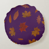カスタムな色で写真紅葉 ラウンドクッション (裏面)