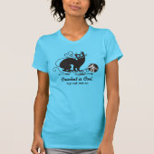 カスタムな色のおもしろいな黒猫のかぎ針編みホックはまいはだを詰めます Tシャツ (正面)