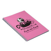 カスタムな色のおもしろいな黒猫の編み物針はまいはだを詰めます ノートブック (右側)