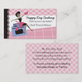 カスタムな色のアフリカ系アメリカ人の女性のオーブンの料理 名刺 (正面/裏面)