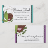 カスタムな色のアフリカ系アメリカ人の女性のシェフのハーブ 名刺 (正面/裏面)