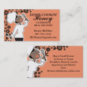 カスタムな色のアフリカ系アメリカ人の女性のシェフのパン屋 名刺 (正面/裏面)