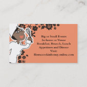 カスタムな色のアフリカ系アメリカ人の女性のシェフのパン屋 名刺 (裏面)