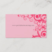 カスタムな色のイタリアンなヒスパニックのシックな女性のシェフカード 名刺 (裏面)