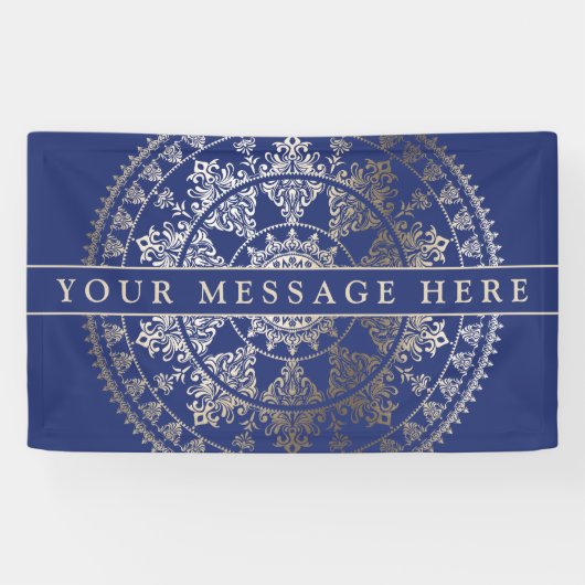 カスタムな色のイベントの旗の金ゴールドホイルの曼荼羅 横断幕 (横)
