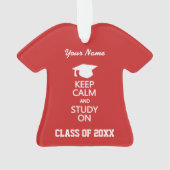 カスタムな色のオーナメントの平静及び勉強を保って下さい オーナメント (裏面)