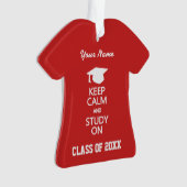 カスタムな色のオーナメントの平静及び勉強を保って下さい オーナメント (正面)