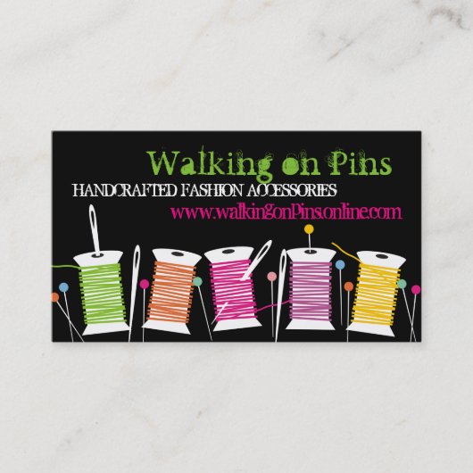 カスタムな色のスプールの糸の裁縫は裁縫婦をピンで止めます 名刺 (正面)