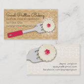 カスタムな色のゼリーによって粉にされる砂糖のクッキーのへら 名刺 (正面/裏面)