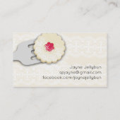 カスタムな色のゼリーによって粉にされる砂糖のクッキーのへら 名刺 (裏面)