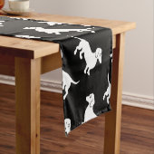 カスタムな色のダックスフントパターン ショートテーブルランナー (インサイチュ)