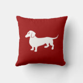 カスタムな色のダックスフント クッション (裏面)