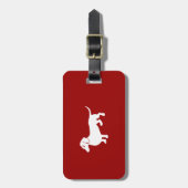 カスタムな色のダックスフント ラゲッジタグ (正面縦)