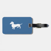 カスタムな色のダックスフント ラゲッジタグ (裏面横)