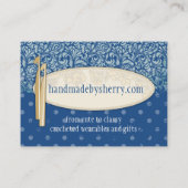 カスタムな色のダマスク織の編み物針のかぎ針編みホック 名刺 (裏面)