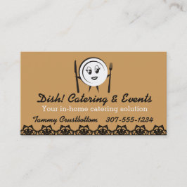 カスタムな色のディナー用大皿の女性のシェフのケータリング 名刺