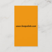 カスタムな色のニンニク片のシェフケイタリングビジネスカード 名刺 (裏面)