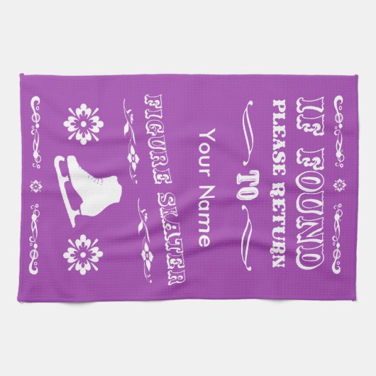 カスタムな色のフィギュアスケートのワイプタオル キッチンタオル (横)