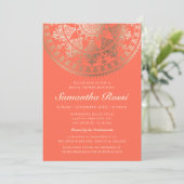 カスタムな色のブライダルシャワー招待状の金ゴールドホイル 招待状 (スタンド正面)