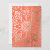 カスタムな色のブライダルシャワー招待状の金ゴールドホイル 招待状 (裏面)