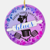 カスタムな色のベーキングの道具クリスマスのオーナメント セラミックオーナメント (裏面)