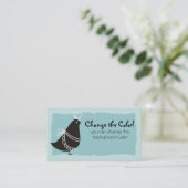 カスタムな色のレトロのフランスのな鳥のシェフのパン屋 名刺 (スタンド正面)