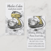 カスタムな色のレトロの立場のミキサーのパン屋のベーキング 名刺 (正面/裏面)