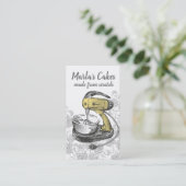 カスタムな色のレトロの立場のミキサーのパン屋のベーキング 名刺 (スタンド正面)