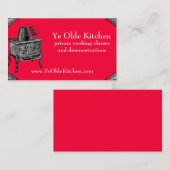 カスタムな色のヴィンテージのストーブのオーブンは料理のシェフを選別します 名刺 (正面/裏面)