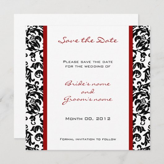 カスタムな色の保存日付カード セーブザデート (正面/裏面)