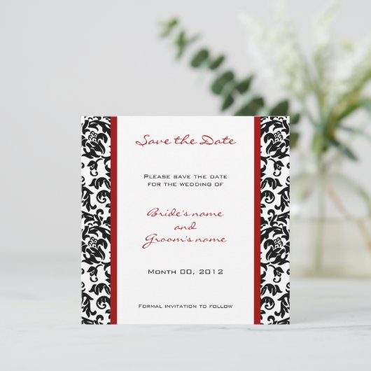 カスタムな色の保存日付カード セーブザデート (スタンド正面)