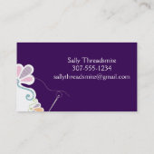 カスタムな色の刺繍たがの針の糸 名刺 (裏面)