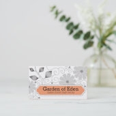 カスタムな色の刺繍の裁縫は花をステッチします 名刺 (スタンド正面)