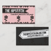 カスタムな色の十字のステッチによっては刺繍が開花します 名刺 (正面/裏面)