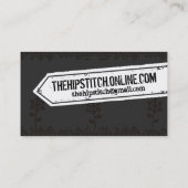 カスタムな色の十字のステッチによっては刺繍が開花します 名刺 (裏面)