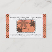 カスタムな色の十字のステッチの刺繍の花 名刺 (裏面)