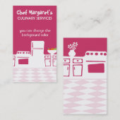 カスタムな色の名刺を焼くレトロの台所料理 名刺 (正面/裏面)