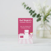 カスタムな色の名刺を焼くレトロの台所料理 名刺 (スタンド正面)