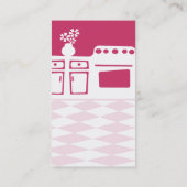 カスタムな色の名刺を焼くレトロの台所料理 名刺 (裏面)