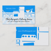 カスタムな色の名刺を焼くレトロの台所料理 名刺 (正面/裏面)