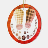 カスタムな色の塩のコショウの食糧クリスマスのオーナメント セラミックオーナメント (左)