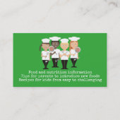 カスタムな色の多様性は10代のなシェフを調理することをからかいます 名刺 (裏面)