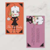 カスタムな色の女性顔のティーバッグは茶を混ぜました 名刺 (正面/裏面)