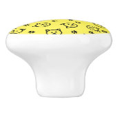 カスタムな色の子猫パターン セラミックノブ (側面)