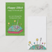 カスタムな色の手描きのペイズリーの裁縫の針差し 名刺 (正面/裏面)