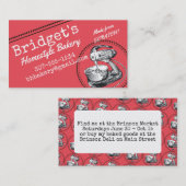 カスタムな色の料理用レトロの立場のミキサーのパン屋 名刺 (正面/裏面)