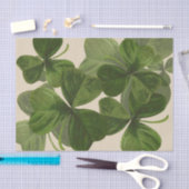 カスタムな色の植物のシャムロックの写真 薄葉紙 (クラフト)