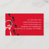 カスタムな色の極秘の探偵のシェフのケータリング 名刺 (裏面)