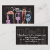 カスタムな色の炊事用具のシェフのケータリング 名刺 (正面/裏面)